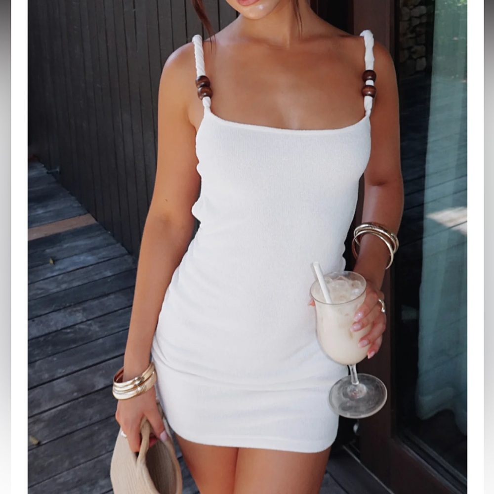 Sea Shells Mini Dress Off White